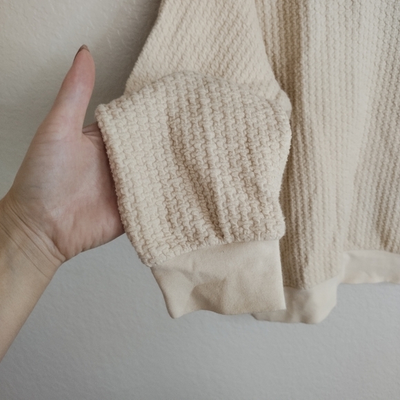 GANNI textured crew neck pullover back zip sweater sz L - Picture 4 of 8